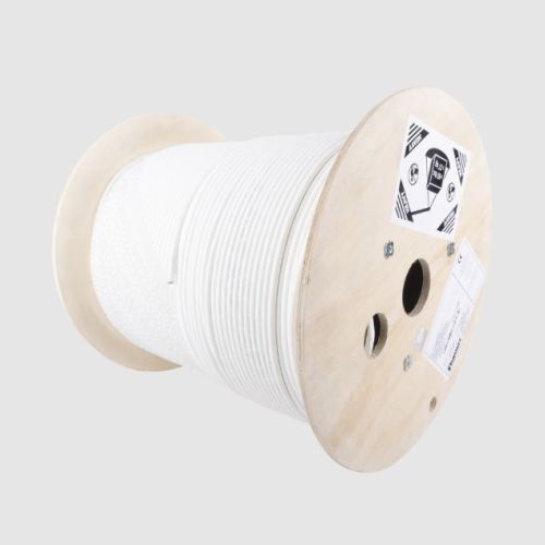 Bobina de Cable Blindado S/FTP de 4 pares, Cat7, Inmune a Ruido e Interferencias, LSZH (Bajo humo, Cero Halógenos), Color Blanco, Bobina de 500 m