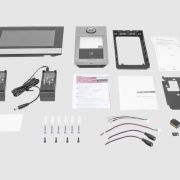 Kit de Videoportero IP Poe Estandar con llamada a App de Smartphone (HikConnect) / Apertura con tarjeta MIFARE / Frente de calle IK08 & IP65 / Soporta 2 puertas