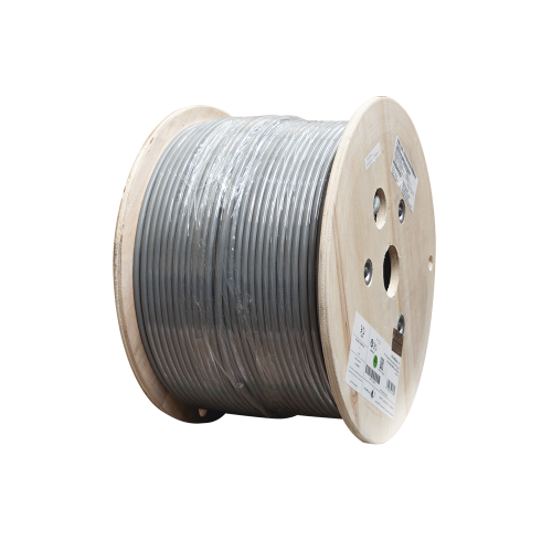 Bobina de Cable Blindado F/UTP de 4 Pares, color gris 305 metros.